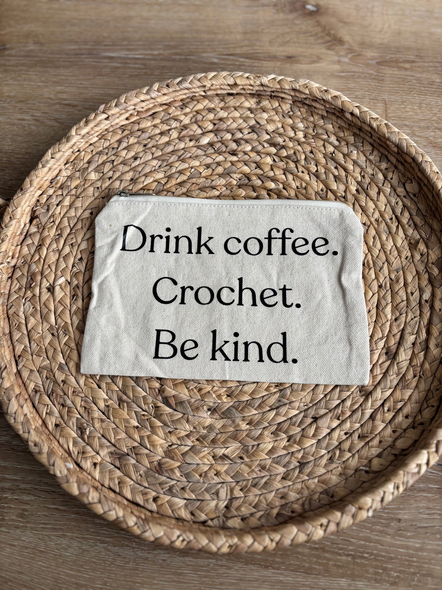 Drink Coffee Zipper Pouch
