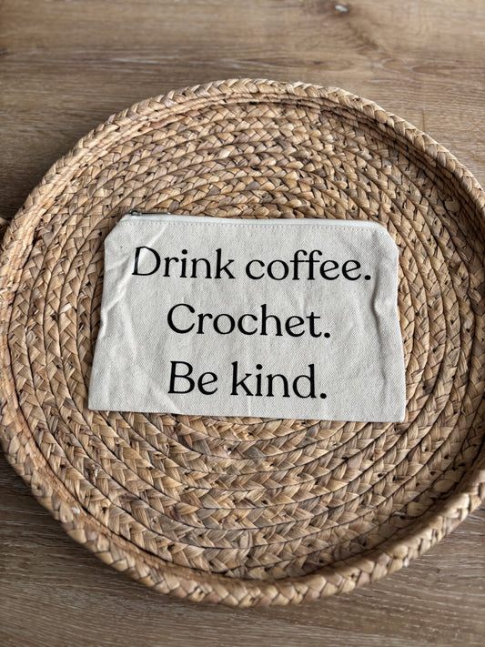 Drink Coffee Zipper Pouch