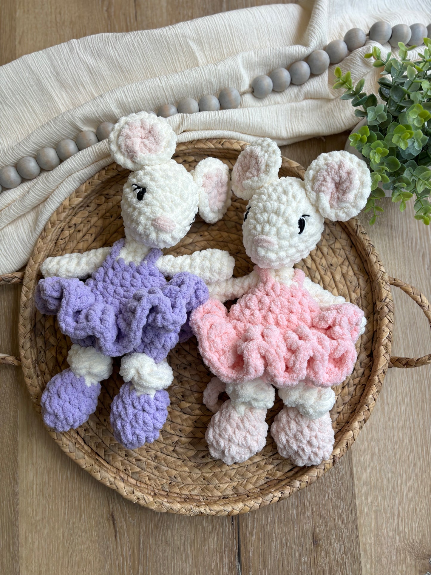 Small Mouse in Dress Snuggler