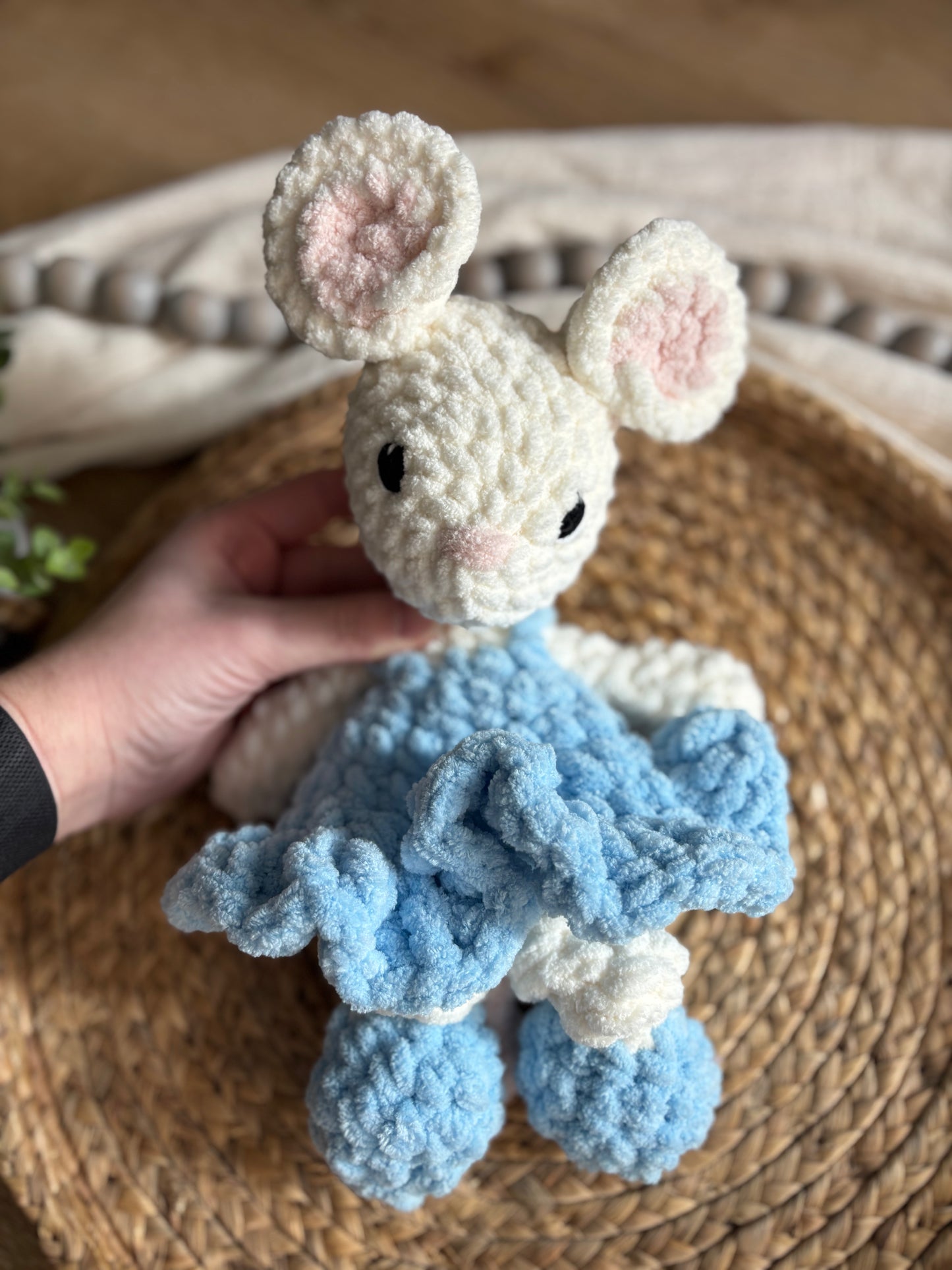Small Mouse in Dress Snuggler
